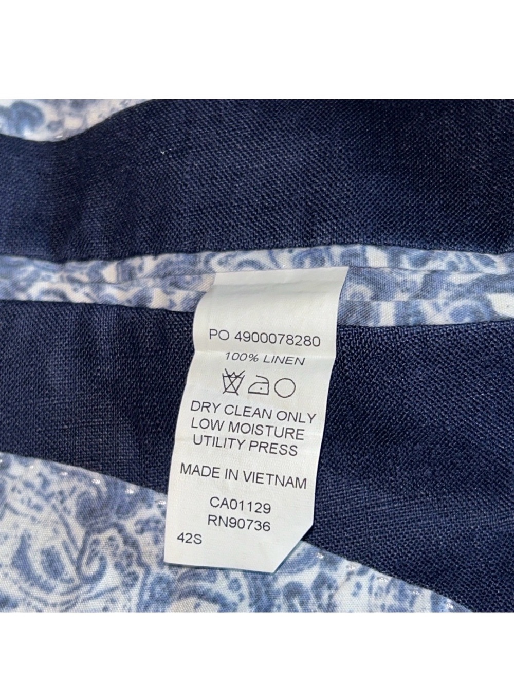 Ralph Lauren Navy Blue Sport Jacket 100% Linen Blazer Sz 42 S Parleys - Picture 6 of 10
